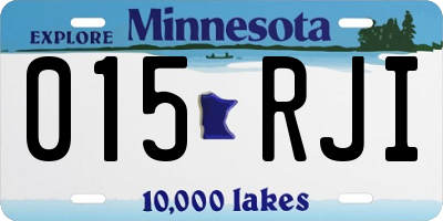 MN license plate 015RJI