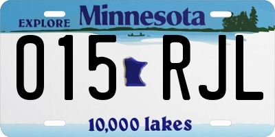 MN license plate 015RJL