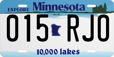 MN license plate 015RJO