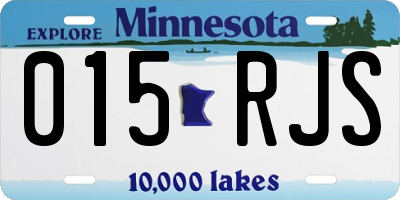 MN license plate 015RJS