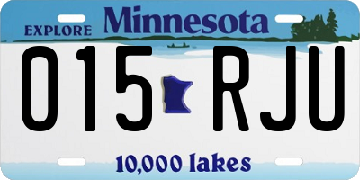 MN license plate 015RJU