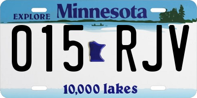 MN license plate 015RJV