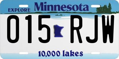 MN license plate 015RJW