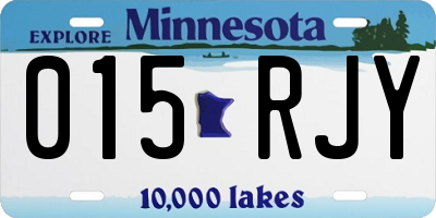MN license plate 015RJY