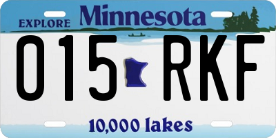 MN license plate 015RKF