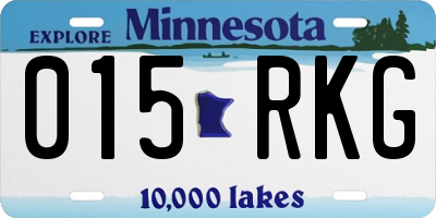 MN license plate 015RKG