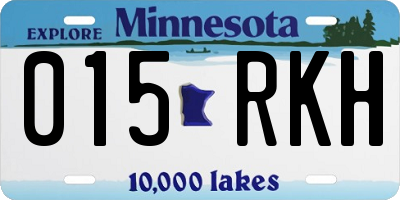 MN license plate 015RKH