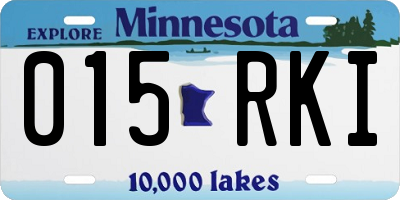 MN license plate 015RKI