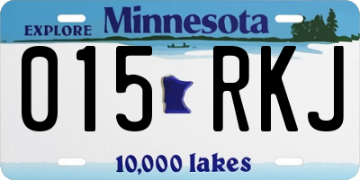 MN license plate 015RKJ