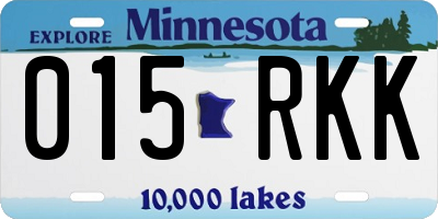 MN license plate 015RKK
