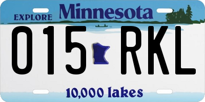 MN license plate 015RKL