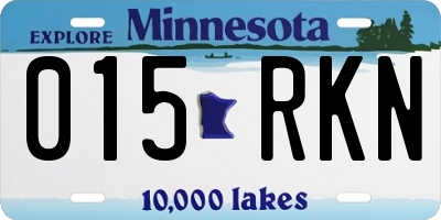 MN license plate 015RKN