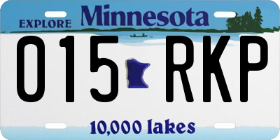 MN license plate 015RKP