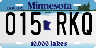 MN license plate 015RKQ