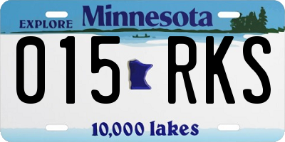 MN license plate 015RKS