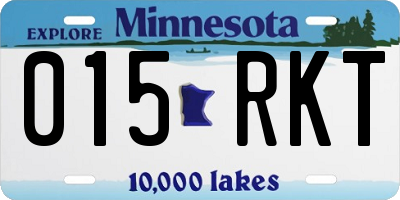 MN license plate 015RKT