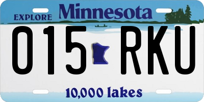 MN license plate 015RKU
