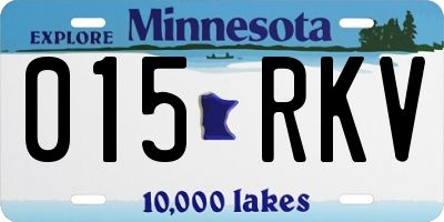 MN license plate 015RKV