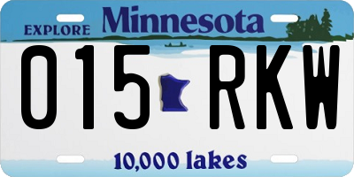 MN license plate 015RKW