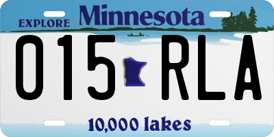 MN license plate 015RLA