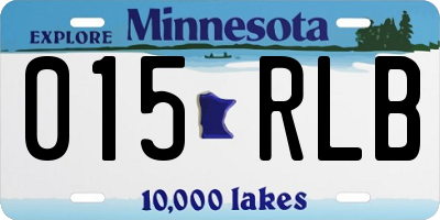 MN license plate 015RLB