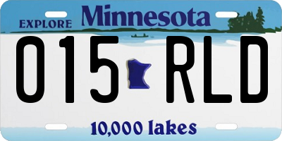 MN license plate 015RLD