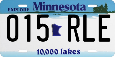 MN license plate 015RLE