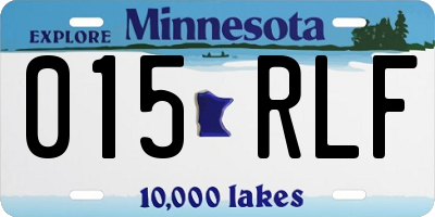 MN license plate 015RLF