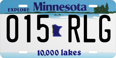 MN license plate 015RLG