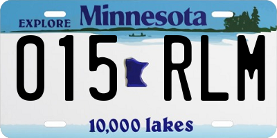 MN license plate 015RLM