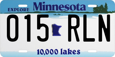 MN license plate 015RLN