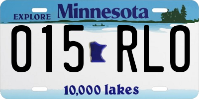 MN license plate 015RLO
