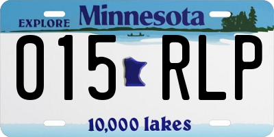 MN license plate 015RLP