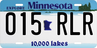 MN license plate 015RLR