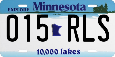 MN license plate 015RLS