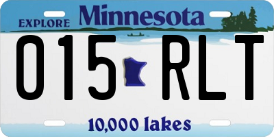 MN license plate 015RLT
