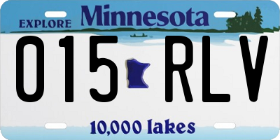 MN license plate 015RLV