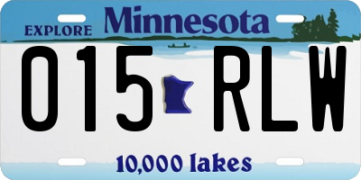 MN license plate 015RLW