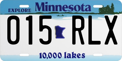 MN license plate 015RLX