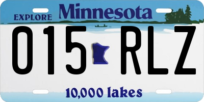 MN license plate 015RLZ