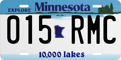 MN license plate 015RMC