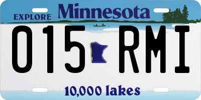 MN license plate 015RMI