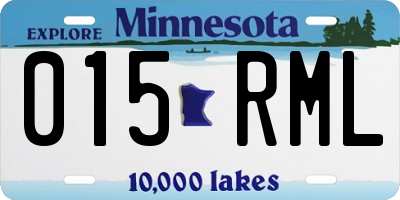 MN license plate 015RML