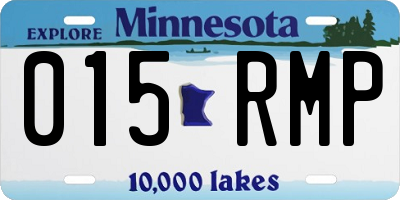 MN license plate 015RMP
