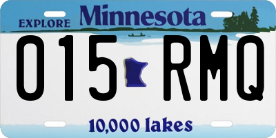 MN license plate 015RMQ