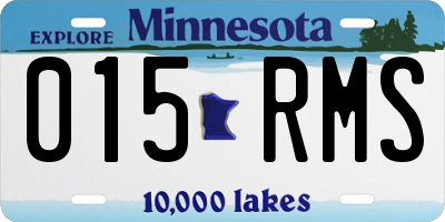 MN license plate 015RMS
