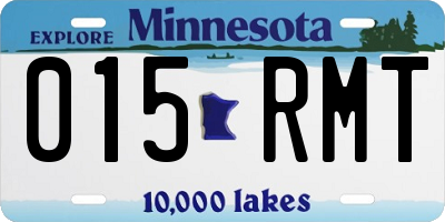 MN license plate 015RMT