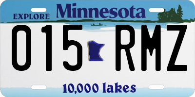 MN license plate 015RMZ