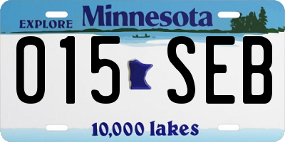 MN license plate 015SEB