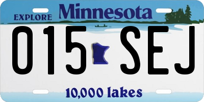 MN license plate 015SEJ